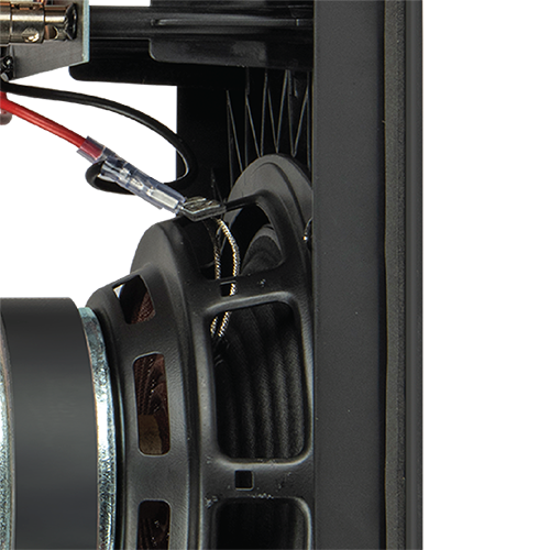 Rigid Baffle design with acoustic smoothing for improved transducer integration